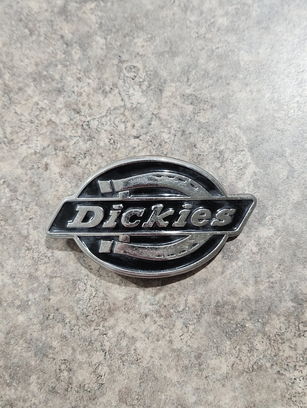 Dickies Logo Belt Buckle Silver Tone Workwear